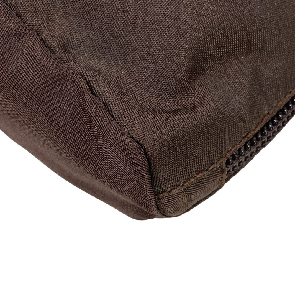 Prada Triangular Plate Pouch Brown - image 3